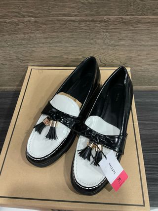 Mocasines bicolor mujer,talla 38