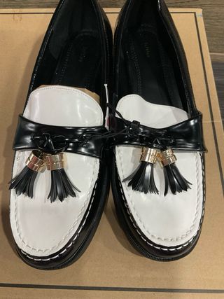 Mocasines bicolor mujer,talla 38