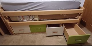 Cama nido juvenil con cajones