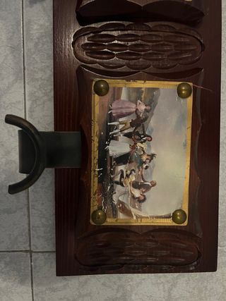 Perchero madera 3 ganchos - rústico