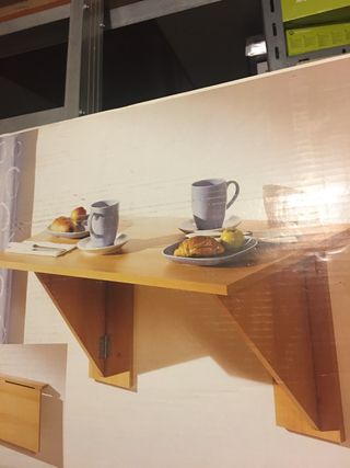 Mesa plegable pared - 75x39x9-46cm