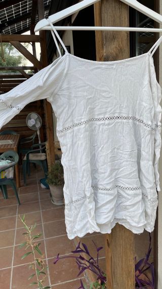 Blusa blanca - Vestido fluido