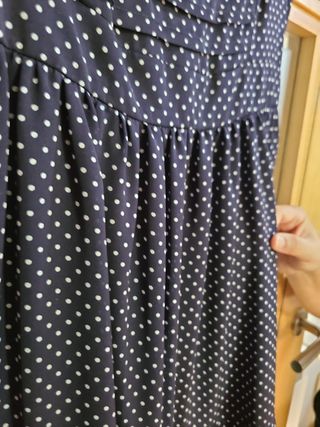Vestido lunares azul marino