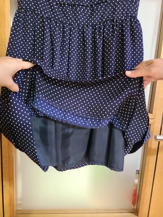 Vestido lunares azul marino
