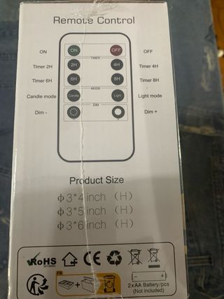 3 Candele LED effetto fiamma - Grigio