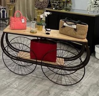 Carrito decorativo metal y madera