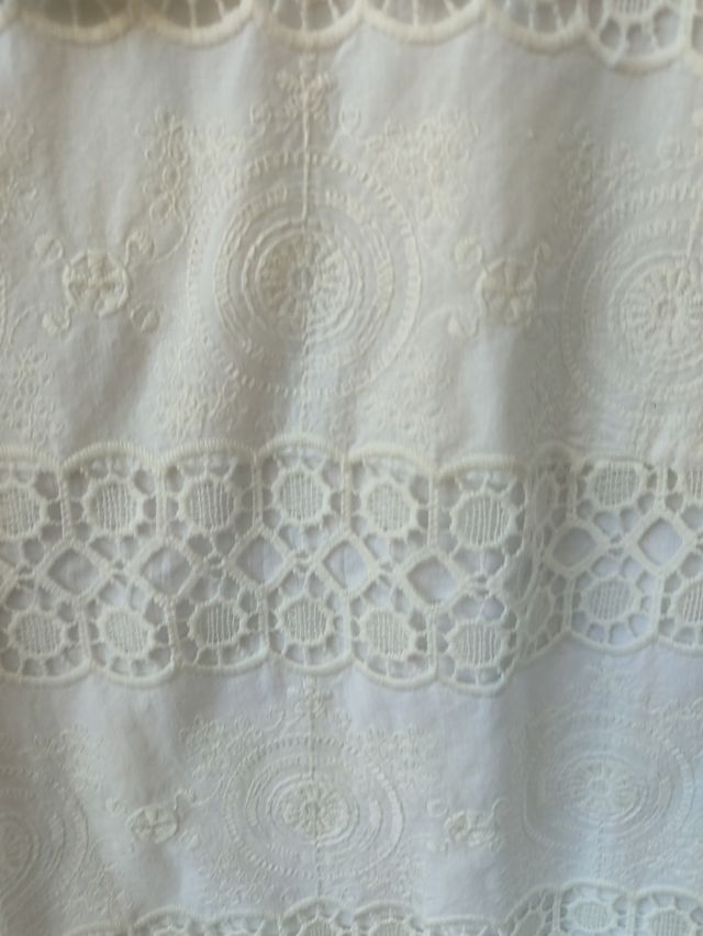 Camiseta blanca encaje - Talla L