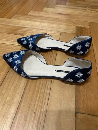 Sandalias Zara - Azul marino