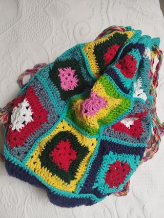 Bolso crochet multicolor hecho a mano