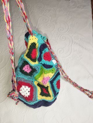 Bolso crochet multicolor hecho a mano