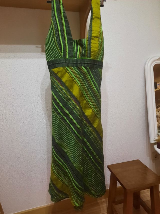Vestido verde estampado