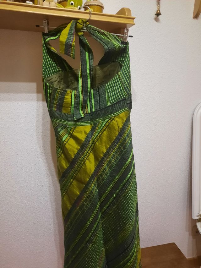 Vestido verde estampado