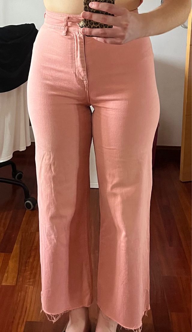 Pantalones rosa Stradivarius - tiro alto
