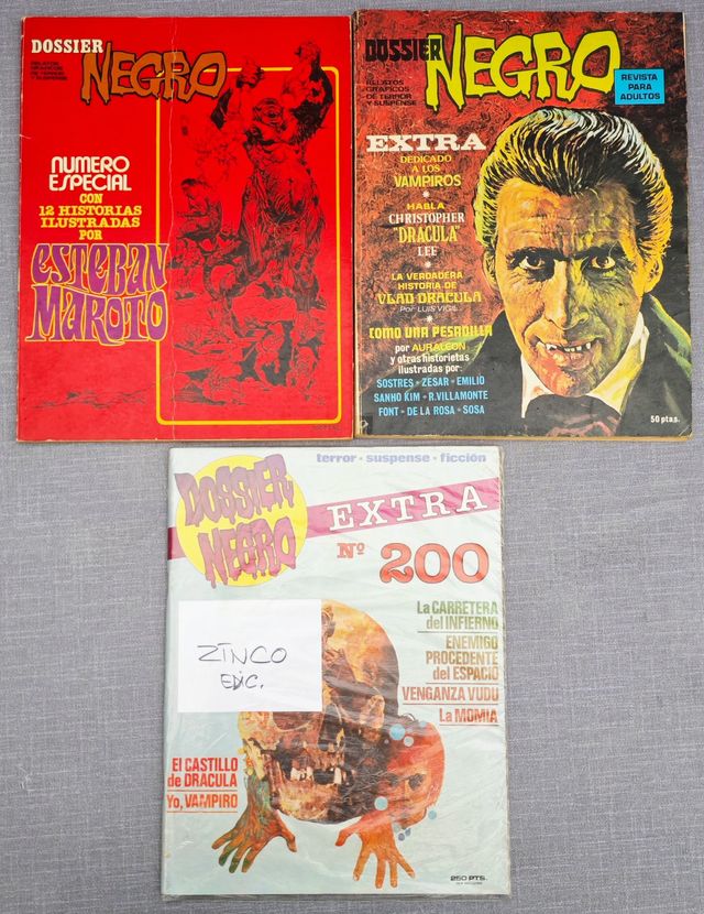 3 Cómics EXTRA DOSSIER NEGRO. Años 70