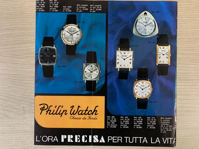 PHILIP WATCH Vintage catalogo orologi anni '70