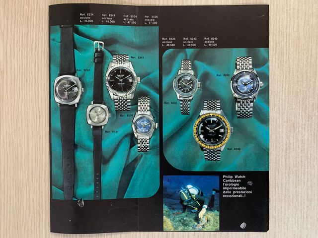 PHILIP WATCH Vintage catalogo orologi anni '70