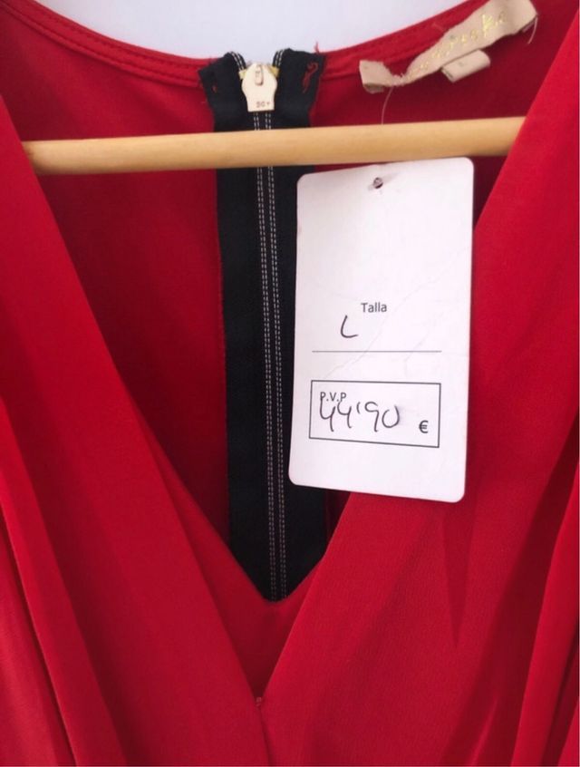 Vestido rojo fiesta talla M.