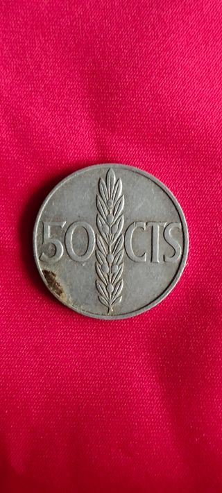 3 Monedas Franco 1966- 50 céntimos 
