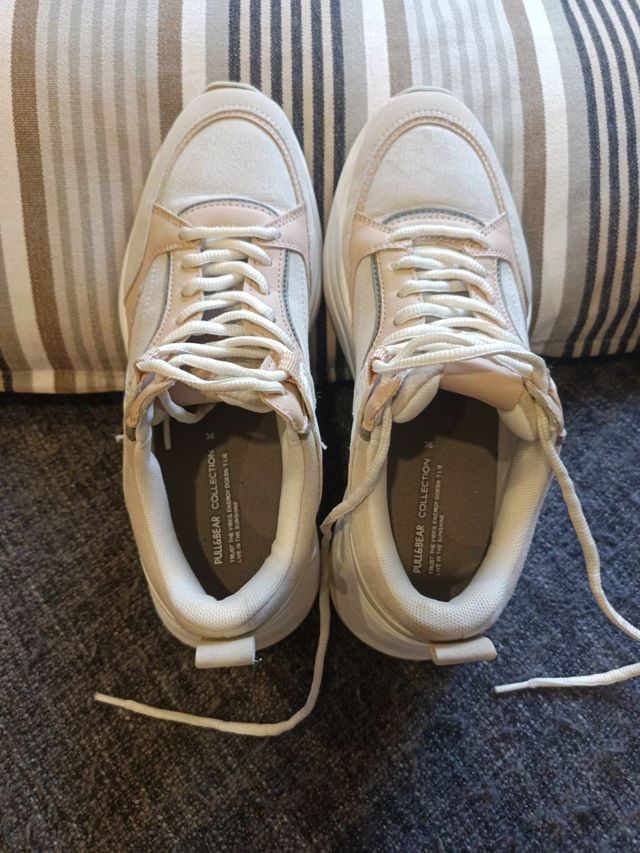 Zapatillas Pull&Bear beige/rosa 36