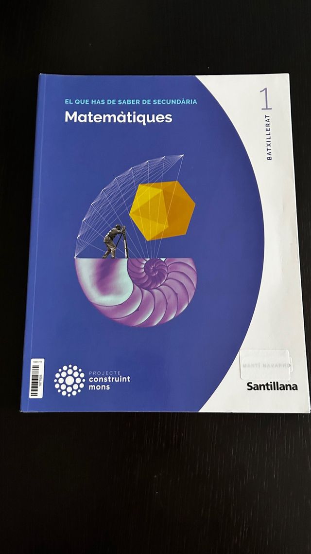 Matemàtiques 1 Batxillerat