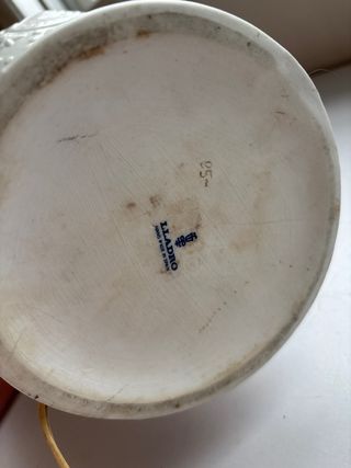 Lampara Lladro porcelana blanca