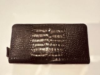 Cartera Montblanc negra - Piel cocodrilo