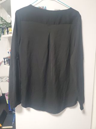 Blusa Zara Basic negra - Talla m
