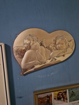 Quadro Angeli in Ceramica e Metallo