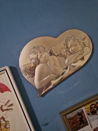 Quadro Angeli in Ceramica e Metallo