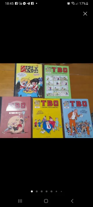 Lote de 4 tomos TBO + libro de zipi y zape