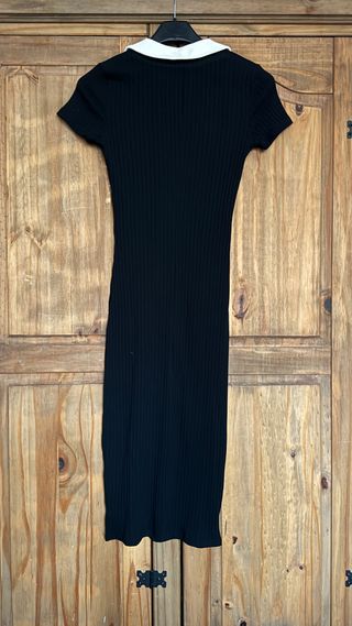 Vestido negro canalé H&M - Talla S