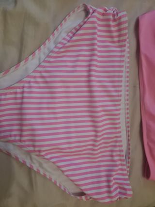 Bikini Shein XL - Rosa y Blanco