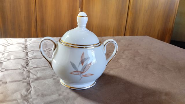 Juego café vintage porcelana decorada - 21 piezas