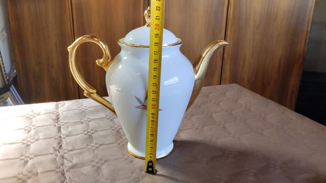 Juego café vintage porcelana decorada - 21 piezas