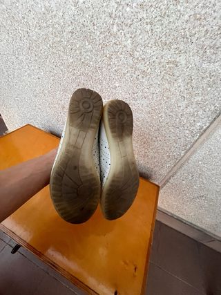 zapatos 38 blanco roto
