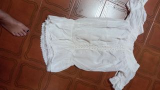 Blusa bianca copricostume