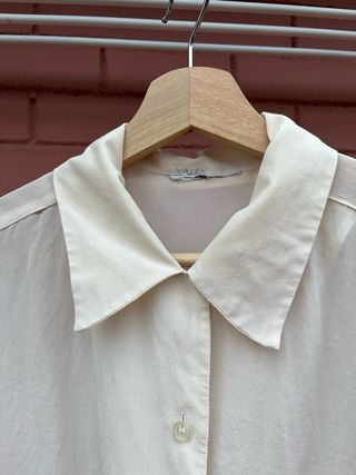 Camisa seda vintage crema