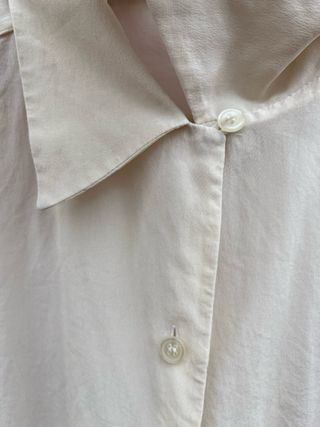 Camisa seda vintage crema