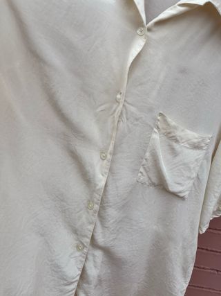 Camisa seda vintage crema