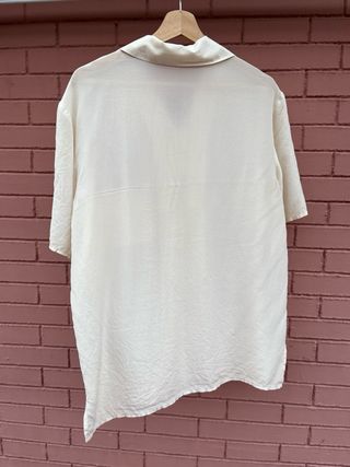 Camisa seda vintage crema