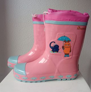 Botas lluvia niña Playshoes rosa, talla 35