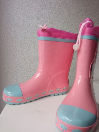 Botas lluvia niña Playshoes rosa, talla 35