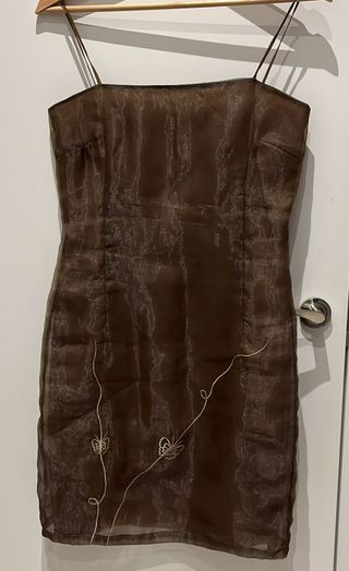 Vestido Zara marrón