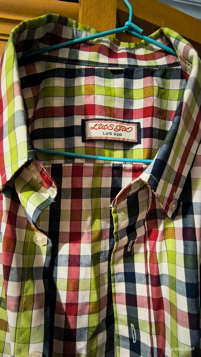 Camisa Luis Lago cuadros multicolor