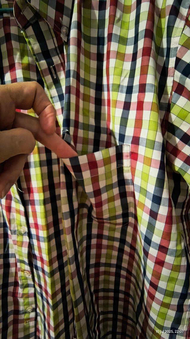 Camisa Luis Lago cuadros multicolor