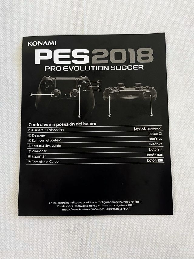 Manuale PES 2018 PS4 - Konami