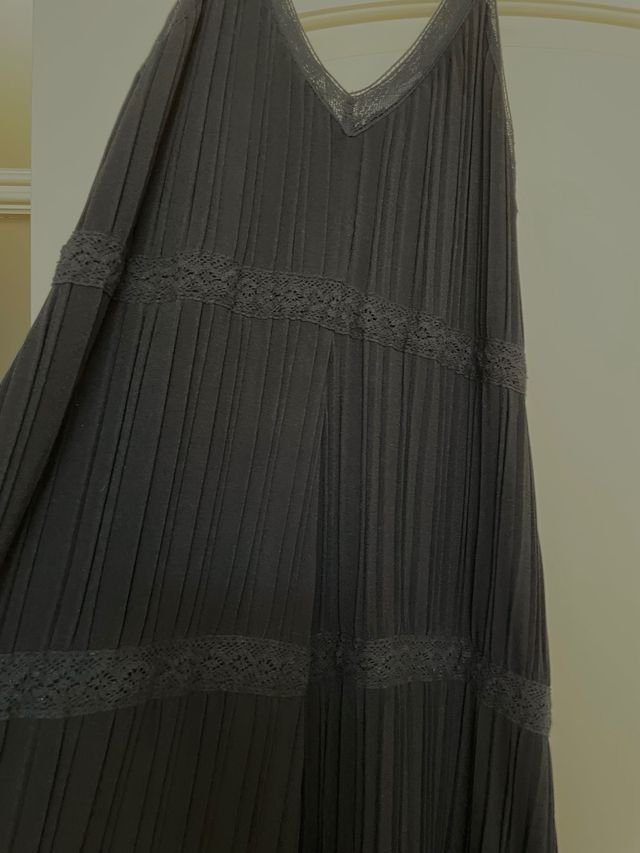 Vestido Zara negro largo encaje