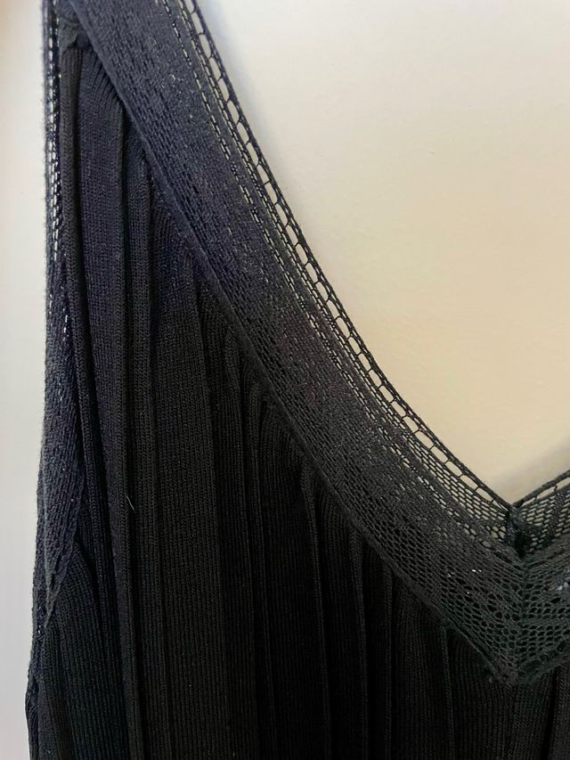 Vestido Zara negro largo encaje