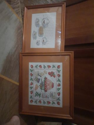 2 Bordados: Té y Fresas