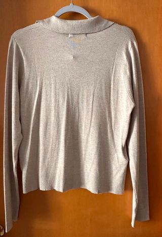 Jersey de punto fino Mango cuello polo XL